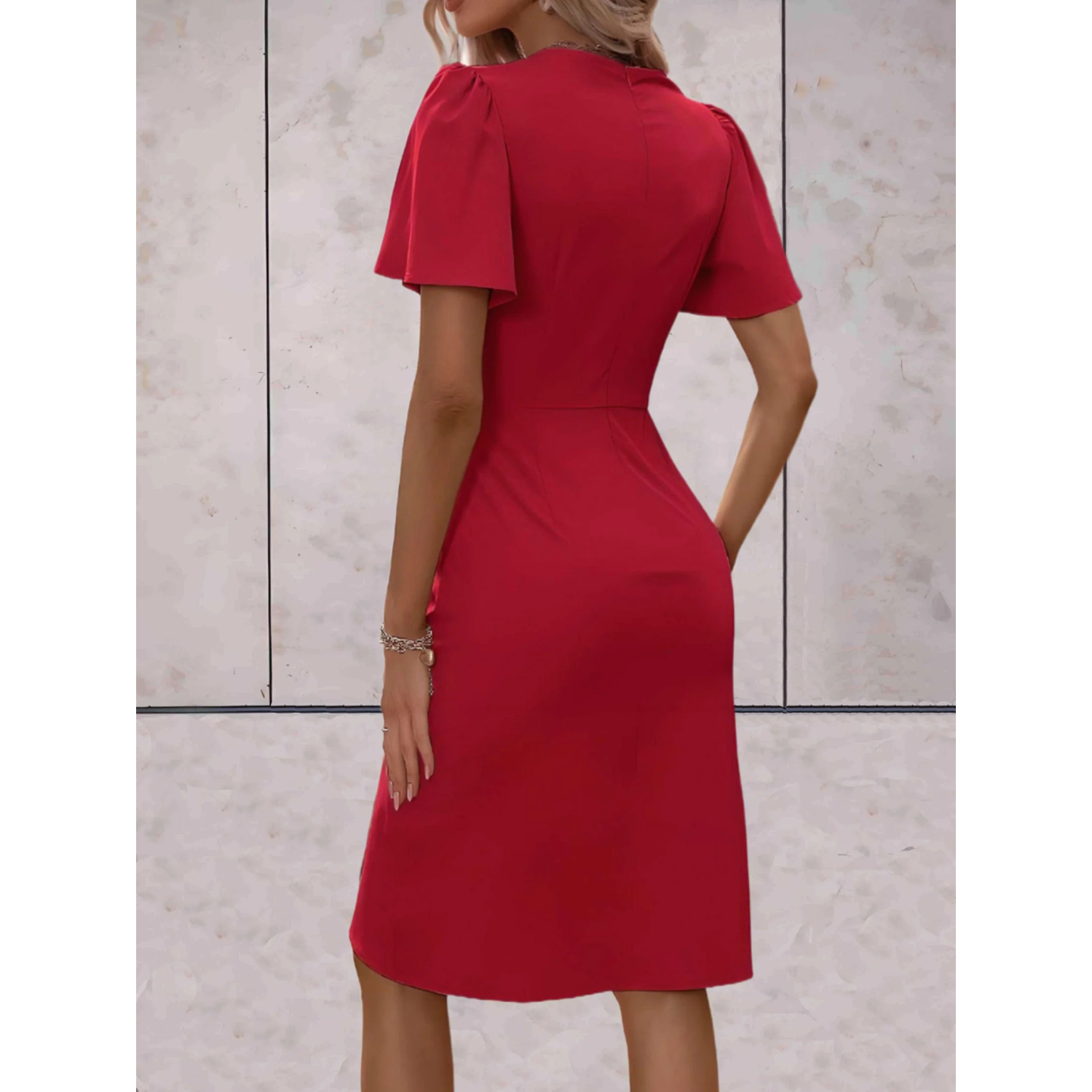 Evelina Sukienka Kopertowa Damska – Elegancka Sukienka na Przyjęcia i Eleganckie Okazje