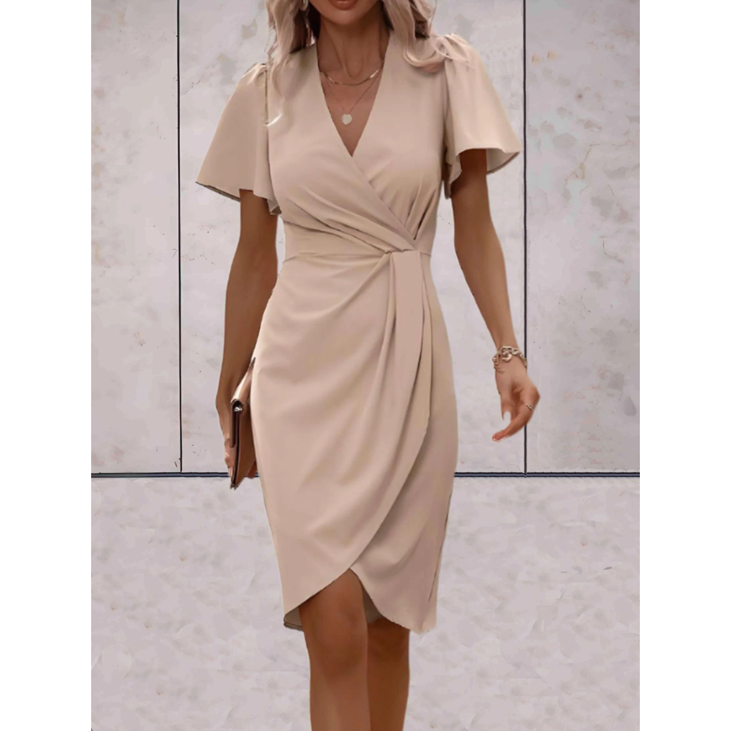 Evelina Sukienka Kopertowa Damska – Elegancka Sukienka na Przyjęcia i Eleganckie Okazje