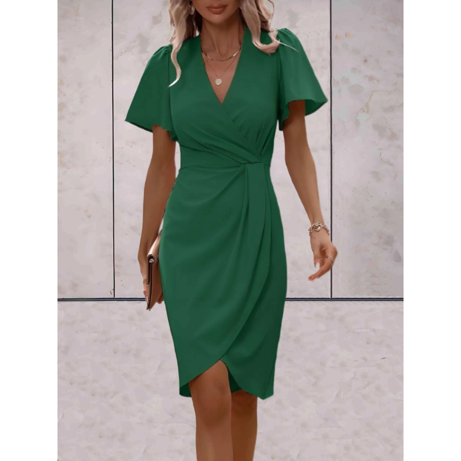 Evelina Sukienka Kopertowa Damska – Elegancka Sukienka na Przyjęcia i Eleganckie Okazje