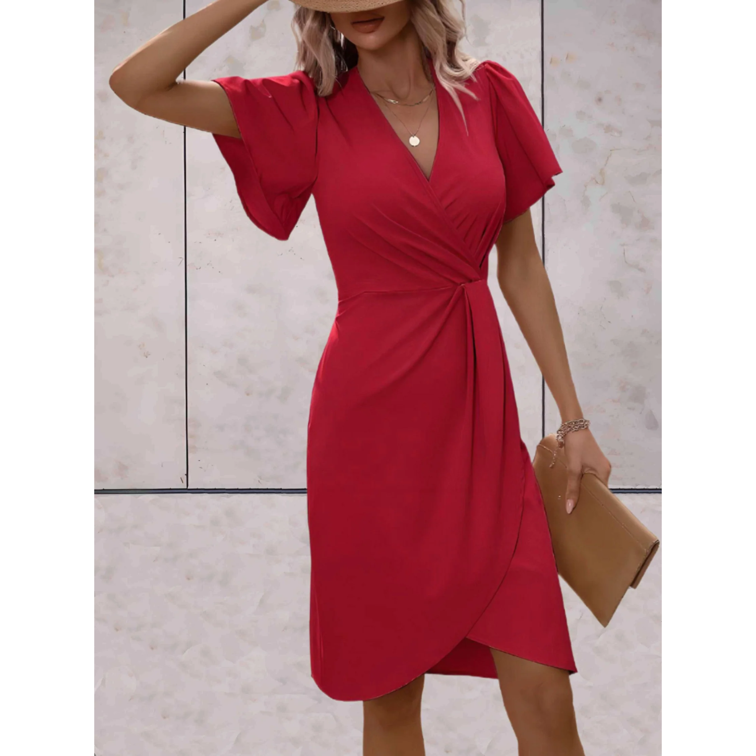 Evelina Sukienka Kopertowa Damska – Elegancka Sukienka na Przyjęcia i Eleganckie Okazje