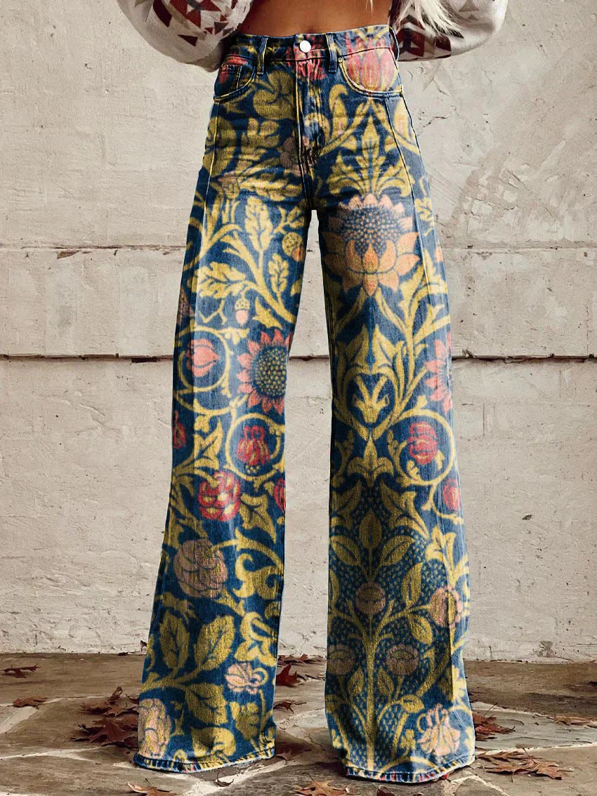 Ritan Damskie Szerokie Letnie Spodnie – Zwiewne & Stylowe Długie Spodnie dla Eleganckich & Wygodnych Stylizacji