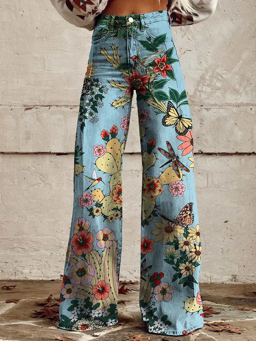 Ritan Damskie Szerokie Letnie Spodnie – Zwiewne & Stylowe Długie Spodnie dla Eleganckich & Wygodnych Stylizacji