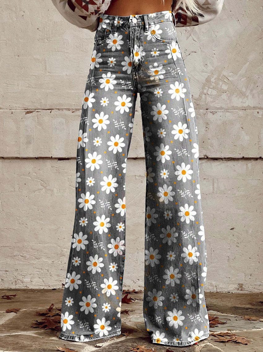 Ritan Damskie Szerokie Letnie Spodnie – Zwiewne & Stylowe Długie Spodnie dla Eleganckich & Wygodnych Stylizacji