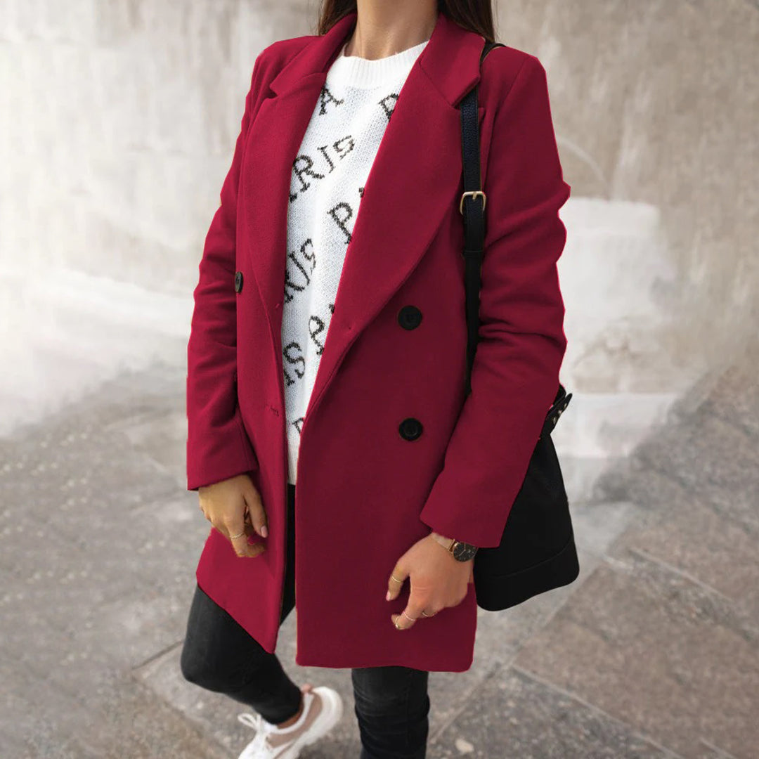 Soleil Płaszcz Damski – Długi, Elegancki i Wygodny Płaszcz Zimowy w Szykownym Stylu