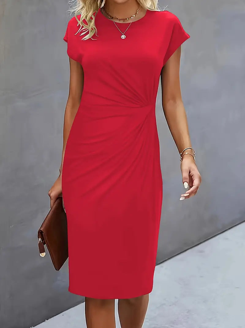 Katrien Sukienka Midi Damska – Elegancka i Ponadczasowa Sukienka z Korzystnym Krojem
