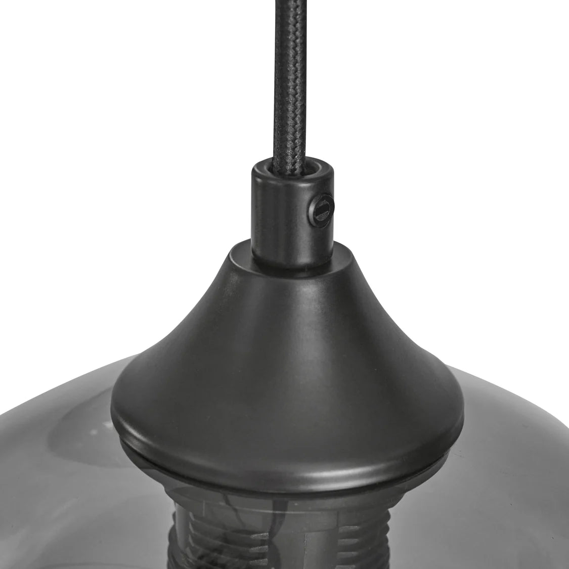 Lampa wisząca 3-punktowa Kule Szkło Dymione Industrialna Salon Jadalnia Smoke Czarna Szara