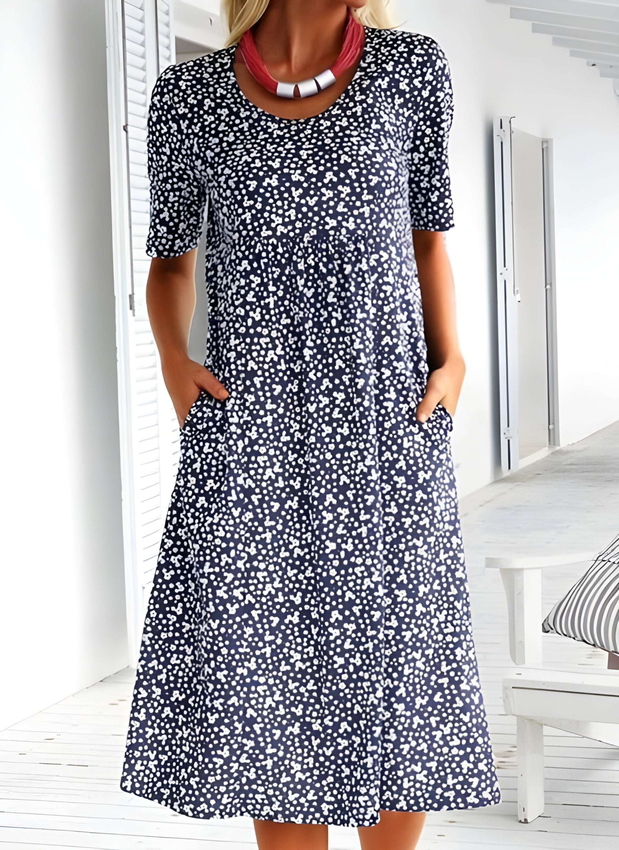 Sophie Letnia Sukienka Damska – Lekki Materiał i Elegancki Design na Ciepły Sezon