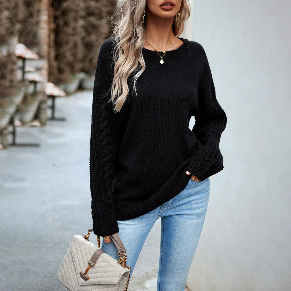 Aila Sweter Damski – Miękki i Elegancki Dzianinowy Model z Długim Rękawem na Każdą Porę Roku
