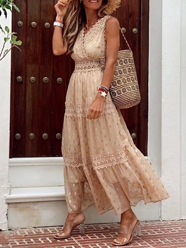 Ingrid Damska Sukienka Boho – Lekki Styl Ibiza z Eleganckim Krojem na Letnie Dni