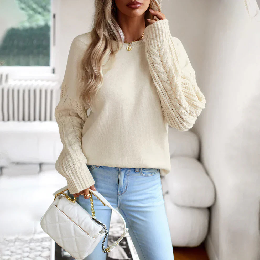 Aila Sweter Damski – Miękki i Elegancki Dzianinowy Model z Długim Rękawem na Każdą Porę Roku